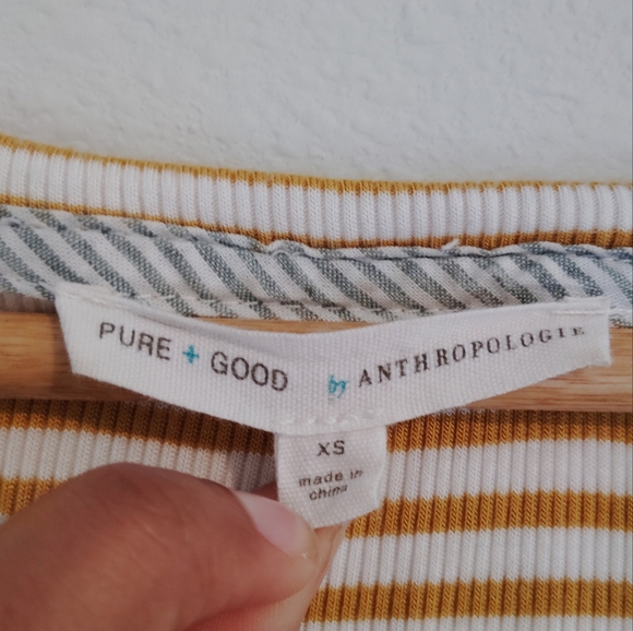 Pure+Good By Anthropologie Striped V-Neck Dress - Picture 6 of 7